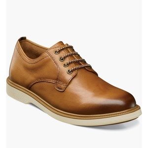 Florsheim Supacush Plain Toe Derb Little Boys Shoes Size 1 Cognac
